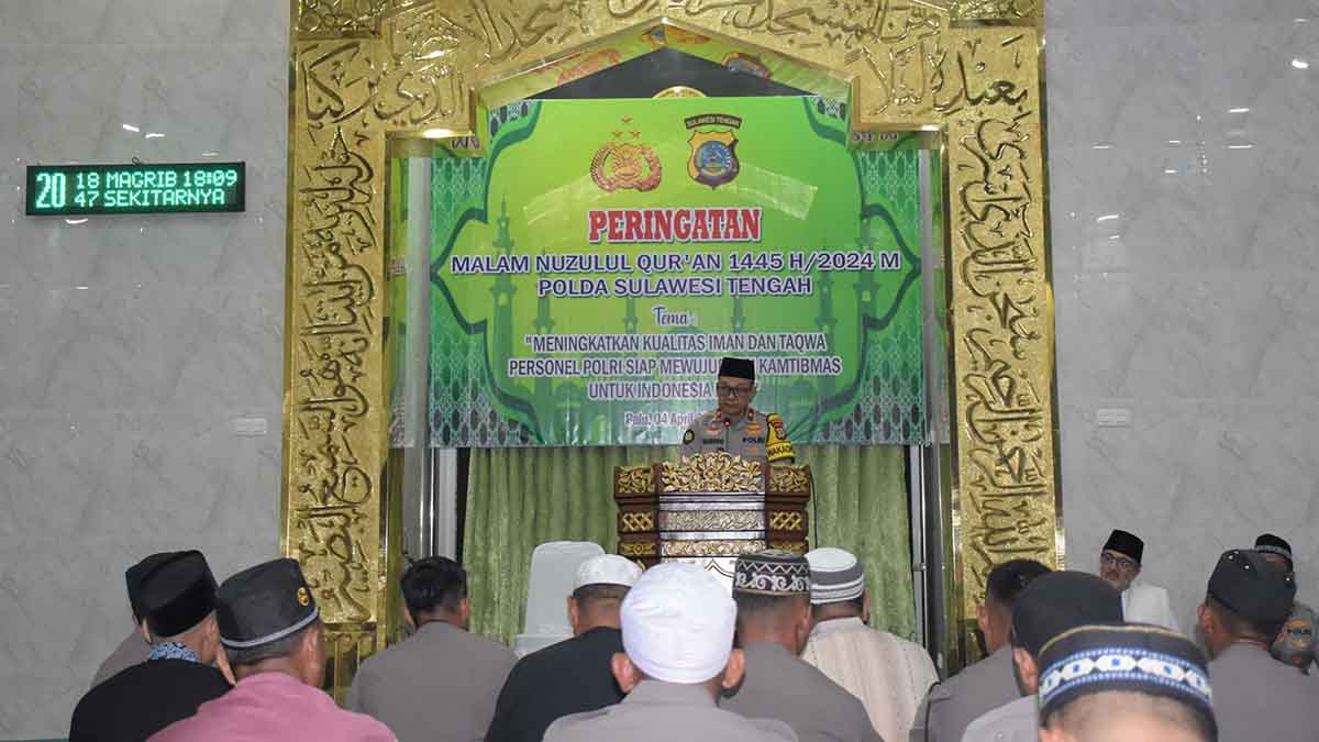 Polda Sulawesi Tengah Gelar Nuzulul Qur’an 1445 Hijriah