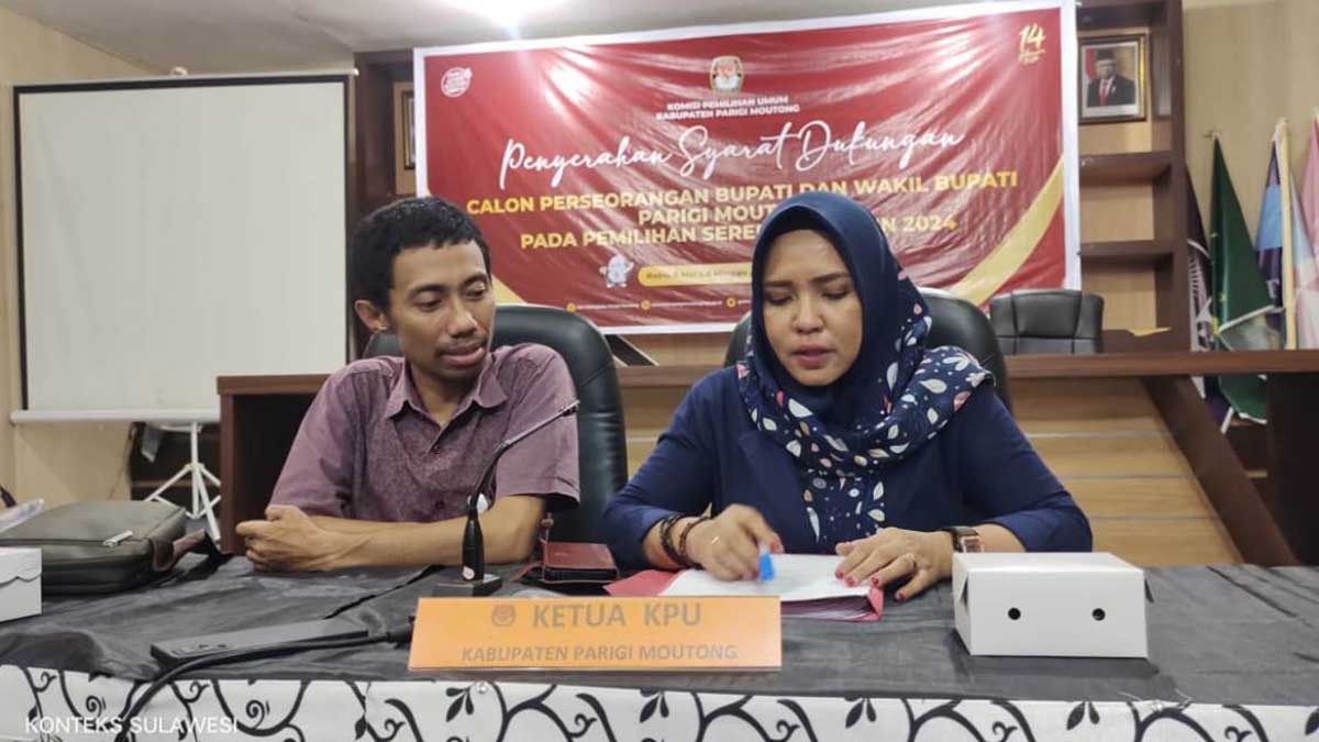 Tiga Balon Khalifah Jalur Perorangan Serahkan Syarat Dukungan di KPU Parimo