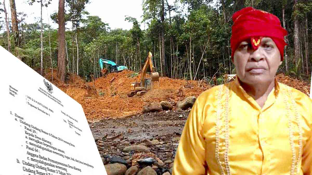 Alat berat beroperasi di lokasi tambang emas tanpa izin (PETI) Desa Sipayo, Kecamatan Sidoan, Parigi Moutong. Di sisi lain, surat yang diterbitkan pemerintah desa menimbulkan polemik terkait legalitas aktivitas tambang di wilayah tersebut. Foto: Dok. Konteks Sulawesi