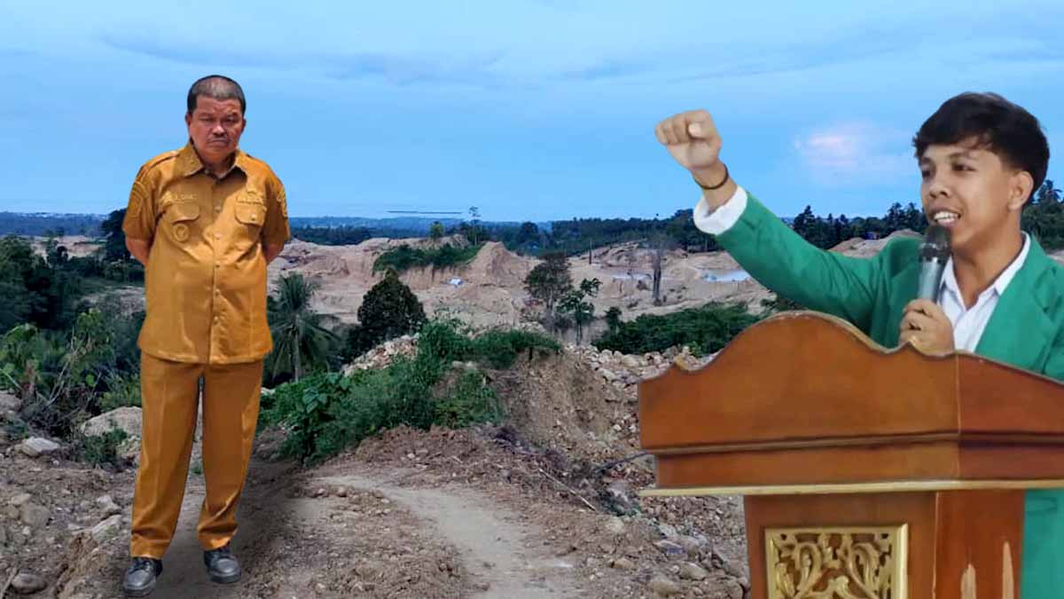 Seorang mahasiswa Parigi Moutong di Gorontalo menyuarakan kritik atas sikap Wakil Bupati yang mengusir wartawan sebelum rapat pembahasan tambang emas ilegal (PETI). Aksi ini menjadi simbol perlawanan terhadap sikap kekuasaan yang menutup diri dari kontrol publik. Foto: Doc Konteks Sulawesi
