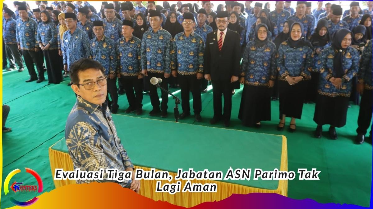 Keterangan Foto: Bupati Parigi Moutong Erwin Burase melantik pejabat pimpinan tinggi dan administrator di halaman Kantor Bupati Parigi Moutong, Jumat (30/1/2026). Pelantikan dilakukan di tengah penerapan evaluasi kinerja tiga bulanan yang membuka ruang rotasi dan mutasi jabatan ASN. Foto: Basrul Idrus