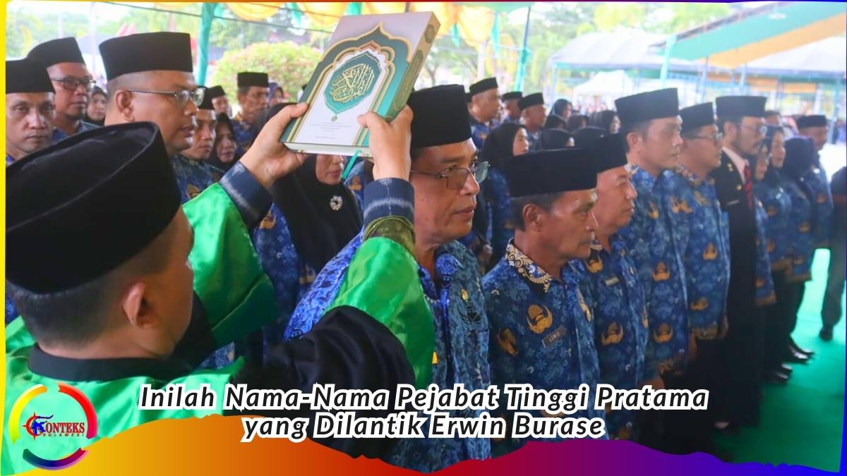 Keteranghan Foto: Bupati Parigi Moutong Erwin Burase melantik dan mengambil sumpah jabatan sejumlah kepala dinas dan pejabat strategis di lingkungan Pemkab Parigi Moutong, Jumat (30/1/2026). Foto: Basrul Idrus
