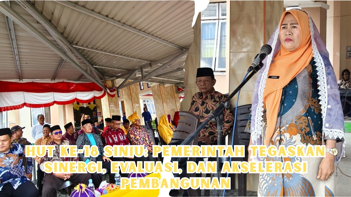 Keterangan Foto: Asisten III Bidang Administrasi Umum Setda Parigi Moutong, Yusnaeni, menyampaikan sambutan mewakili Bupati Parigi Moutong H. Erwin Burase pada peringatan HUT ke-18 Kecamatan Siniu di halaman Kantor Camat Siniu, Senin (19/1/2026). Peringatan ini menjadi momentum penegasan sinergi, evaluasi, dan akselerasi pembangunan dengan melibatkan pemerintah daerah, DPRD, Forkopimcam, serta unsur masyarakat setempat. (Sumber: Diskominfo Parigi Moutong)