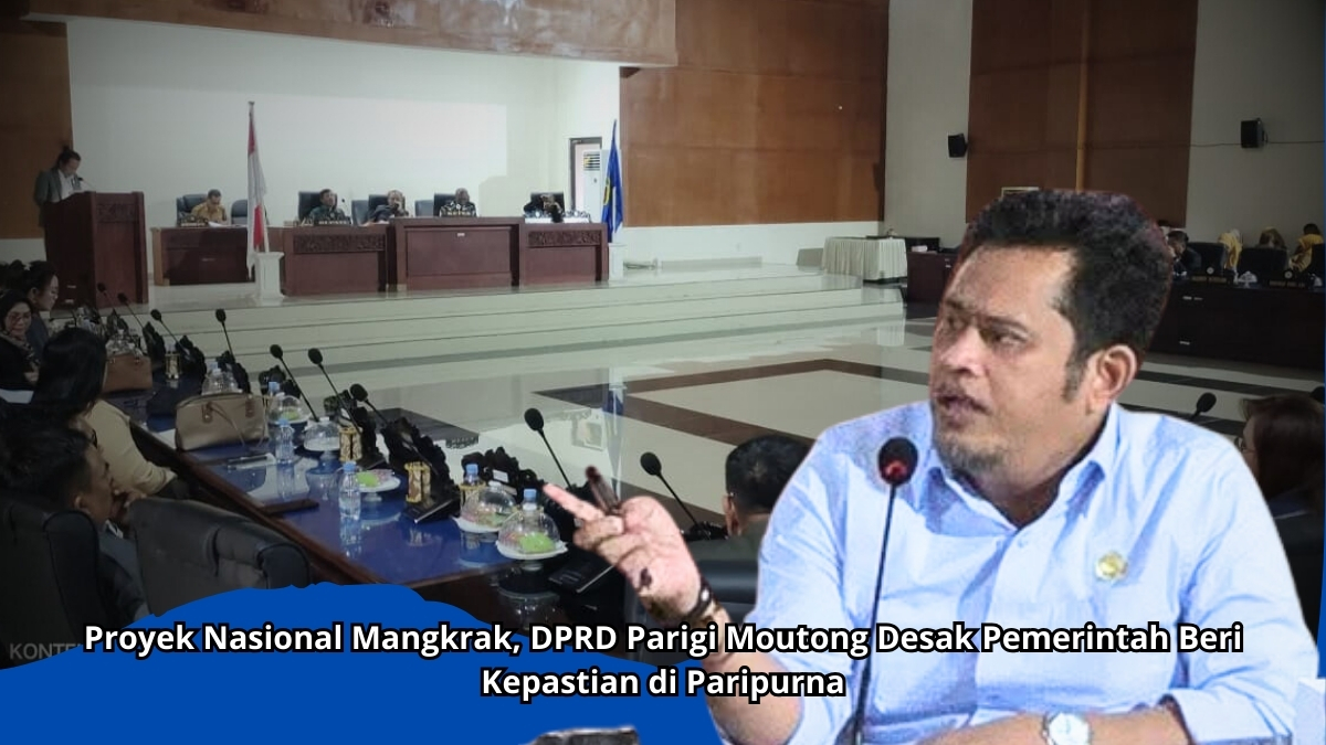 Keterangan Foto: Anggota DPRD Kabupaten Parigi Moutong menyampaikan interupsi dan pandangan kritis dalam rapat paripurna DPRD Parimo, menyoroti proyek nasional yang mangkrak serta mendesak pemerintah daerah memberikan kepastian dan langkah tindak lanjut yang jelas karena berdampak langsung pada layanan dasar masyarakat. Foto: Konteks Sulawesi