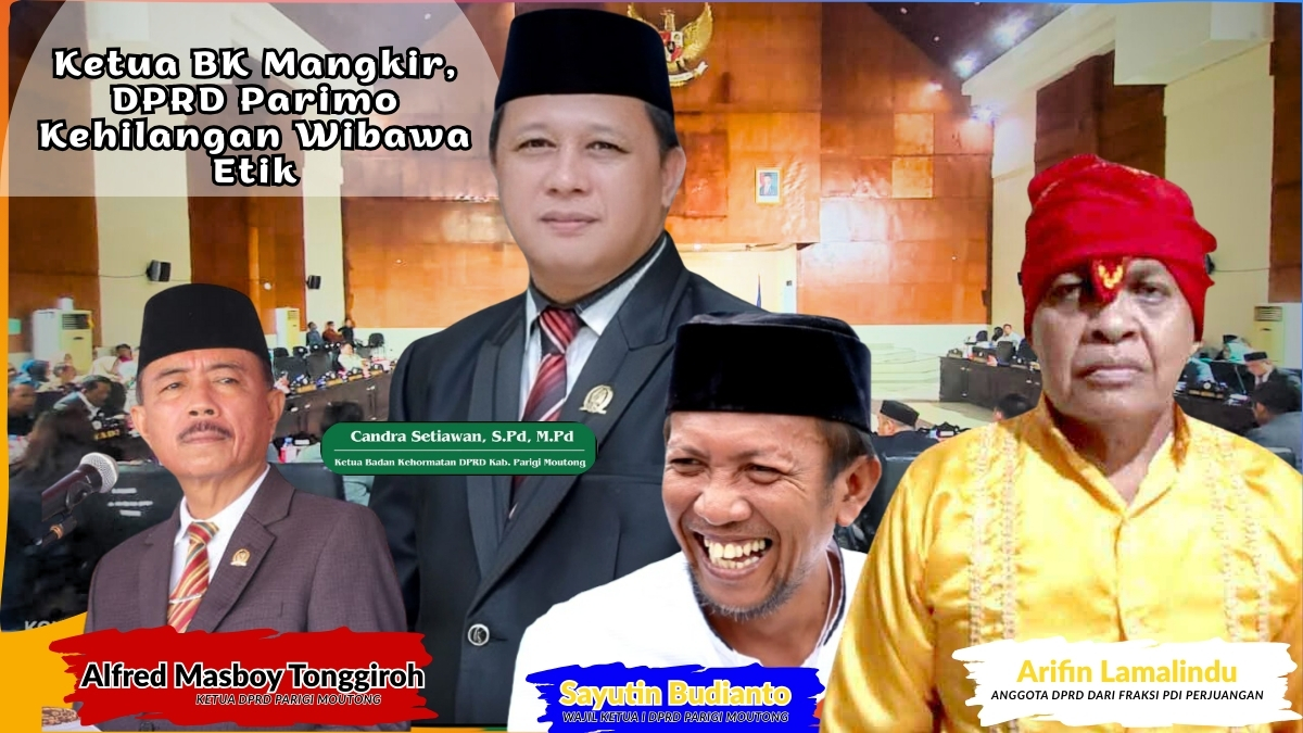 Keterangan Foto: Suasana rapat paripurna DPRD Parigi Moutong yang gagal kuorum, dengan kursi dewan tampak kosong, termasuk absennya unsur Badan Kehormatan dalam agenda strategis pengawasan keuangan daerah. Foto: Tommy Noho
