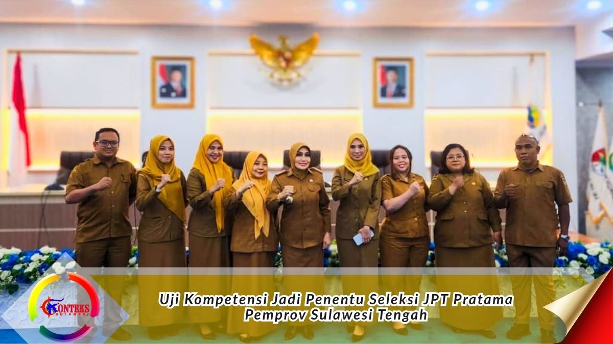 Keterangan foto: Pejabat BKD usai melaksanakan Seleksi Terbuka Jabatan Pimpinan Tinggi (JPT) Pratama Pemprov Sulawesi Tengah berfoto bersama di Ruang Polibu, Kantor Gubernur Sulawesi Tengah, Palu, Senin (23/2/2026). Foto: PPID Pelaksana BKD Provinsi Sulteng