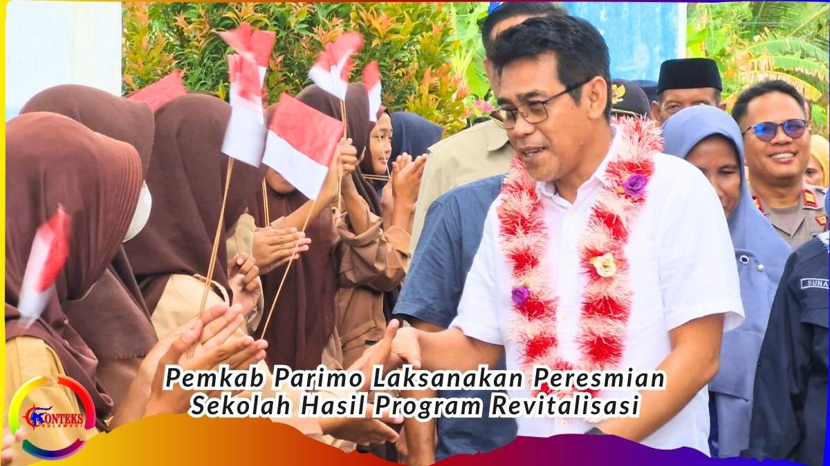 Keterangan Foto: Bupati Parigi Moutong H. Erwin Burase disambut siswa saat kunjungan kerja dan peresmian sekolah penerima program revitalisasi di Parigi Moutong, Jumat (6/2/2026). Pemerintah daerah menyatakan kegiatan ini bagian dari implementasi program prioritas nasional di sektor pendidikan. Foto: Diskominfo