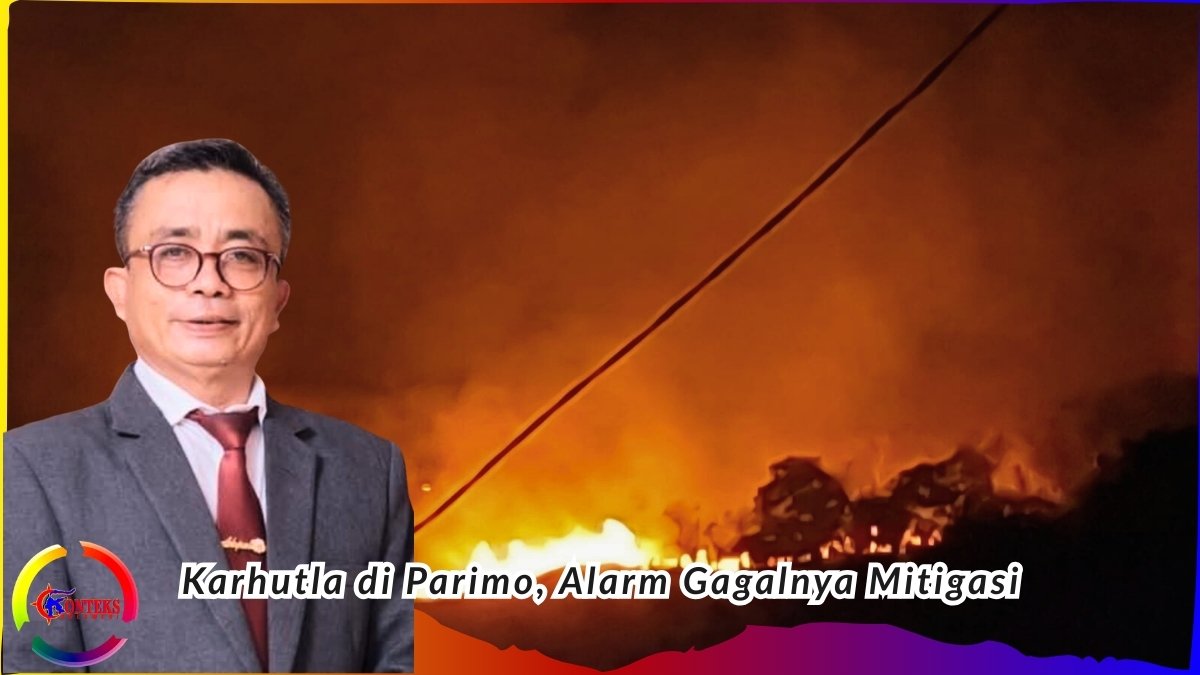 Keterangan Foto: Mantan Direktur Wahana Lingkungan Hidup Indonesia (Walhi) Sulawesi Tengah, Dedi Askary, latar kebakaran hutan dan lahan (karhutla) yang membara. Api yang meluas mencerminkan lemahnya sistem peringatan dini dan kegagalan mitigasi bencana, sementara pemerintah daerah dinilai terlambat merespons krisis lingkungan yang berulang. Foto: Dok. Konteks Sulawesi.