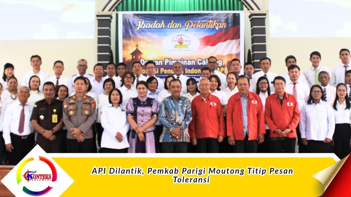 Keterangan Foto: Asisten Perekonomian dan Pembangunan Setda Parigi Moutong, Aswini Dimple (tengah), bersama Ketua DPD API Provinsi Sulawesi Tengah, Pendeta Ko Agung Susilo, pengurus DPC Asosiasi Pendeta Indonesia Parigi Moutong yang baru dilantik, serta unsur Forkopimda, usai pelantikan DPC API Parigi Moutong periode 2026–2031 di GKST Imanuel Parigi, Selasa (10/2/2026). Foto: Diskominfo