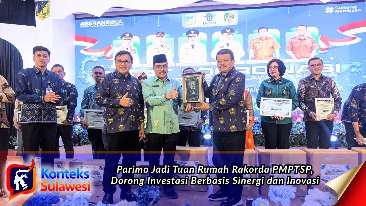 Wakil Bupati Parigi Moutong, Abdul Sahid, membuka secara resmi Rakorda PMPTSP se-Sulawesi Tengah Tahun 2026 di Auditorium Kantor Bupati. Kegiatan ini menjadi forum strategis memperkuat sinergi antar daerah dalam mendorong percepatan investasi. Foto: Diskominfo