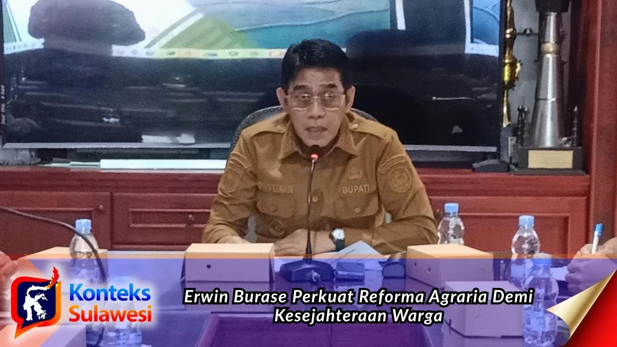 Bupati Parigi Moutong, H. Erwin Burase, membuka Rapat Koordinasi Gugus Tugas Reforma Agraria Kabupaten Parigi Moutong Tahun 2026 di Ruang Rapat Bupati, Selasa (7/7/2026), sebagai upaya memperkuat sinergi penataan dan pemerataan akses tanah demi meningkatkan kesejahteraan masyarakat. Foto: Diskominfo Parigi Moutong.