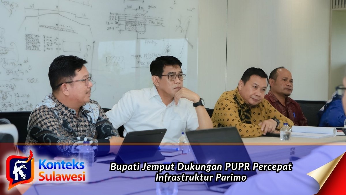 Bupati Parigi Moutong H. Erwin Burase bersama jajaran OPD mengikuti audiensi dengan Direktorat Jenderal Bina Marga Kementerian PUPR di Jakarta guna memperjuangkan dukungan pembangunan infrastruktur daerah. Foto: Diskominfo Parigi Moutong.