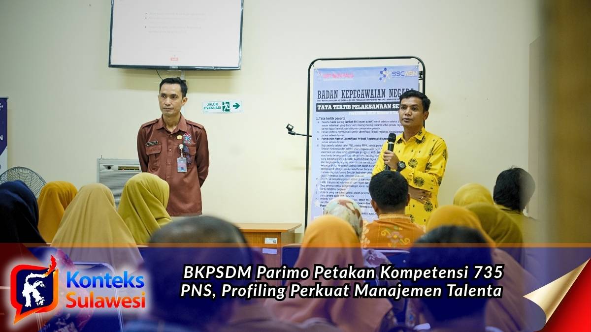 Plt Kepala BKPSDM Parigi Moutong Aktormiso Kay menjelaskan program profiling ASN terhadap 735 PNS sebagai langkah memperkuat manajemen talenta dan penempatan aparatur sesuai kompetensi. Foto: Dok. BKPSDM Parigi Moutong.
