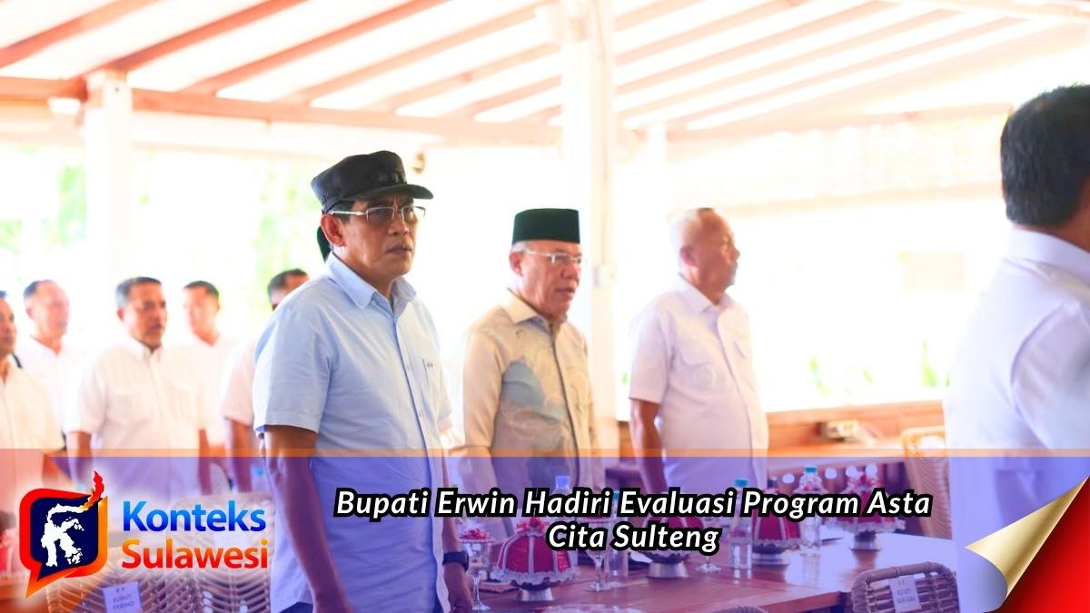 Bupati Parigi Moutong Erwin Burase mengikuti Rapat Koordinasi dan Evaluasi Program Asta Cita bersama Gubernur Sulawesi Tengah Anwar Hafid dan para kepala daerah di Tojo Una-Una. Foto: Diskominfo Parigi Moutong.