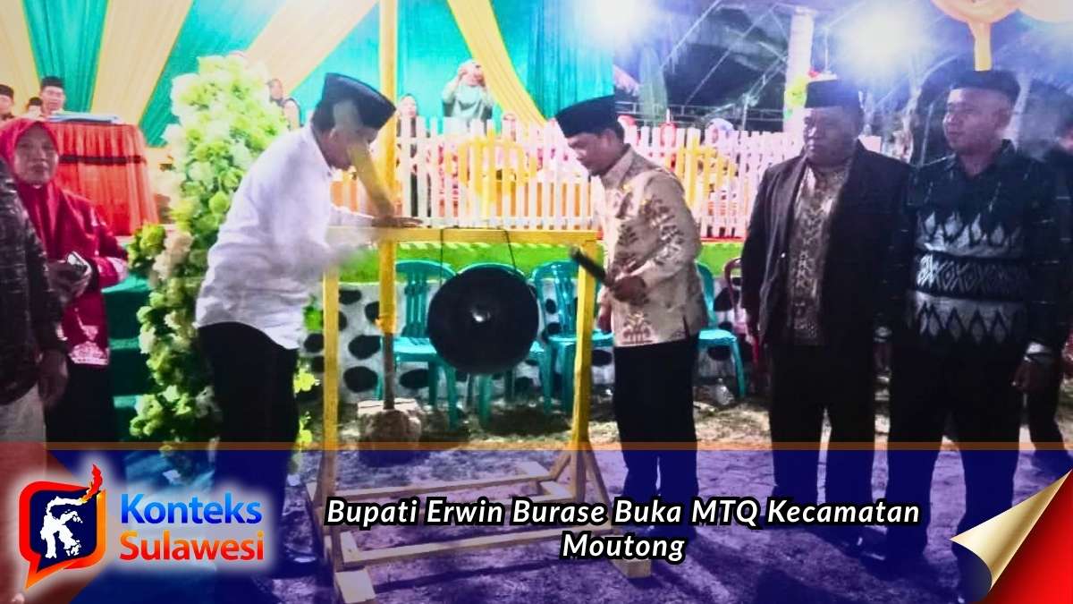 Bupati Parigi Moutong H. Erwin Burase membuka MTQ ke-21 tingkat Kecamatan Moutong di Desa Pande, Sabtu (20/9/2026). Foto: Diskominfo