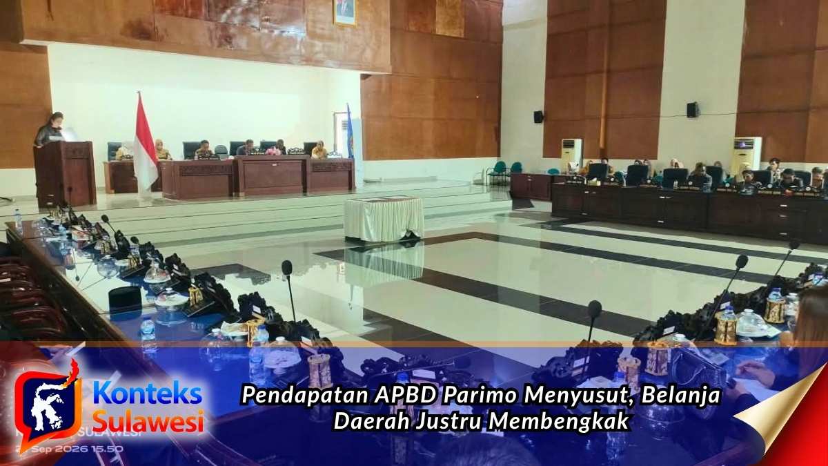 Anggota DPRD Parigi Moutong Ni Wayan Leli Pariani saat membacakan laporan Badan Anggaran dalam rapat paripurna pembahasan perubahan APBD 2026. Foto: Tommy Noho