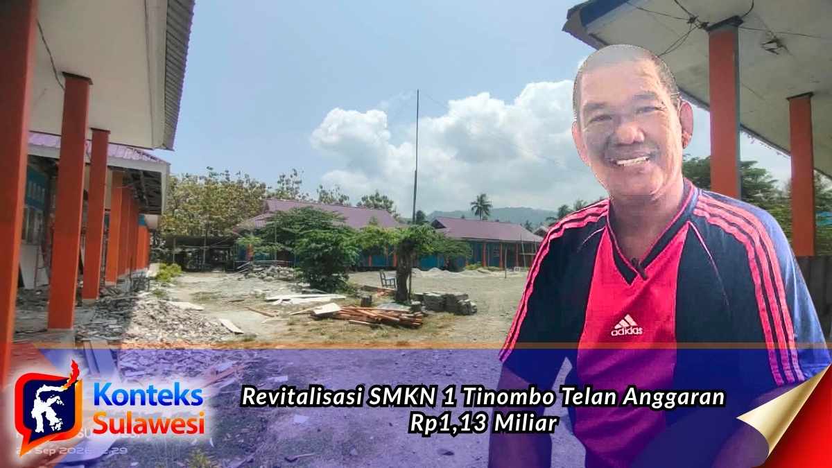 Proses revitalisasi SMKN 1 Tinombo, Kabupaten Parigi Moutong, melalui program bantuan pemerintah tahun anggaran 2026. Foto: Tommy Noho