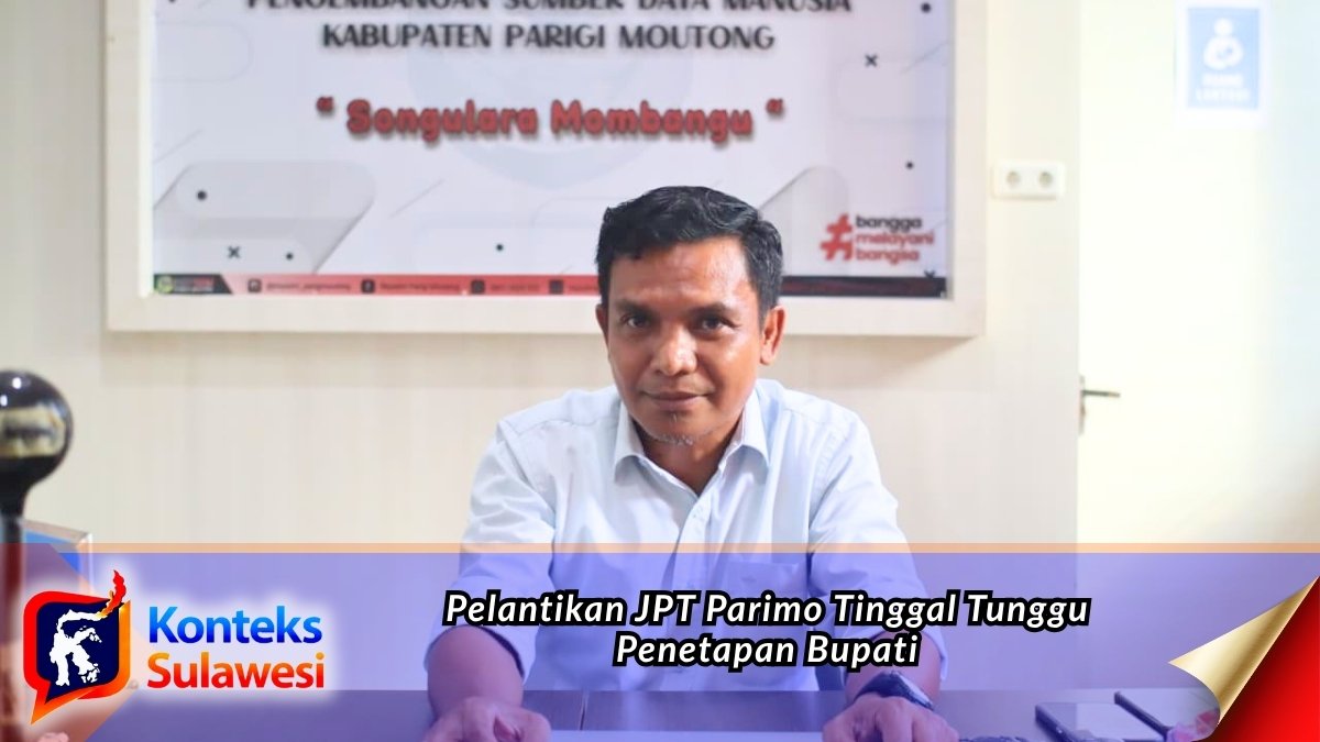 Plt Kepala BKPSDM Parimo, Aktorismo Kay, menyampaikan perkembangan tahapan pengisian JPT Pratama dan persiapan pelantikan. Foto: Tommy Noho