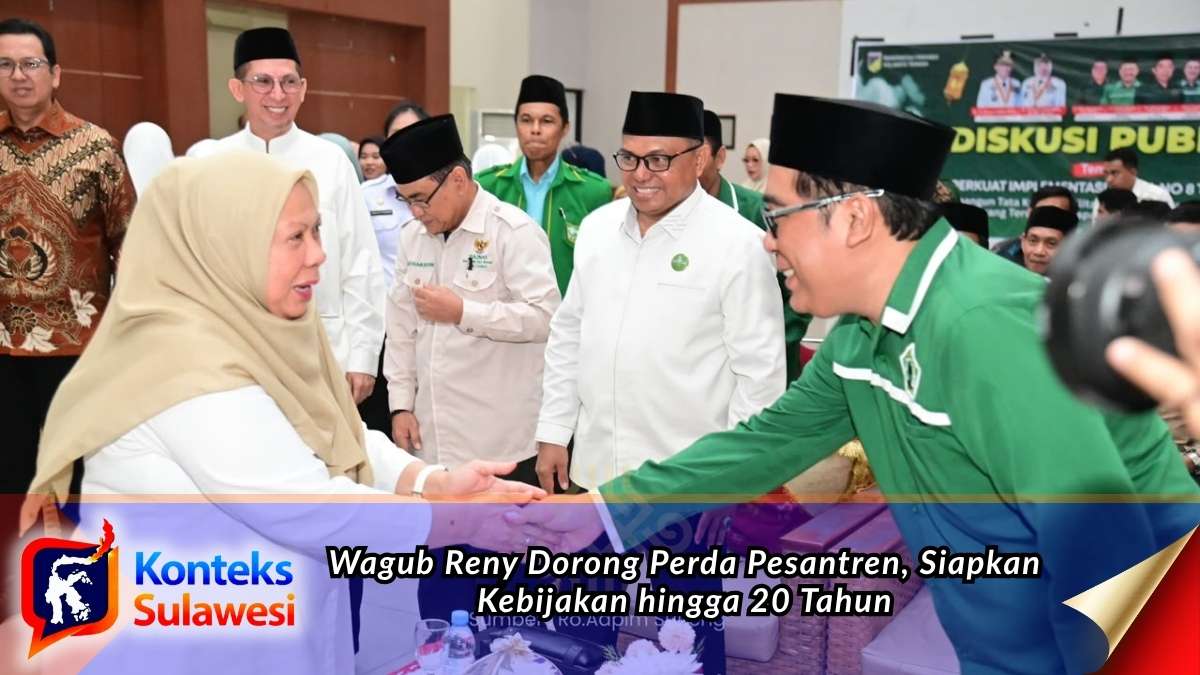 Wakil Gubernur Sulawesi Tengah, dr. Reny A. Lamadjido, membuka diskusi publik penguatan implementasi Perda Nomor 8 Tahun 2022 tentang Fasilitasi Penyelenggaraan Pesantren di Ruang Pogombo, Kantor Gubernur Sulawesi Tengah, Rabu (21/10/2026). Foto: Biro Administrasi Pimpinan Setdaprov Sulteng.