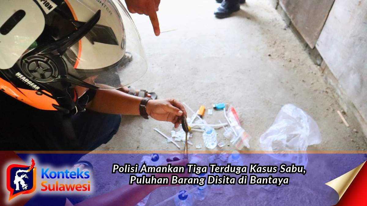 Personel Polres Parigi Moutong mengamankan tiga orang yang diduga terkait penyalahgunaan narkotika jenis sabu dalam operasi KRYD Gakkum Narkoba di Kelurahan Bantaya, Kecamatan Parigi, Rabu (21/10/2026). Dalam penindakan di dua lokasi, polisi turut menyita sejumlah barang yang diduga berkaitan dengan penyalahgunaan narkotika untuk kepentingan pemeriksaan lebih lanjut. Foto: Humas Polres Parigi Moutong.
