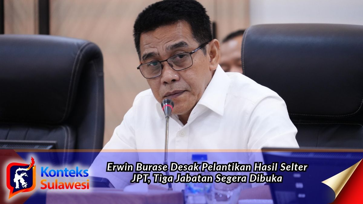 Bupati Parigi Moutong, Erwin Burase, mendesak BKPSDM segera menindaklanjuti hasil Seleksi Terbuka Jabatan Pimpinan Tinggi Pratama (Selter JPT) 2026 melalui pelantikan pejabat terpilih serta mempercepat proses seleksi untuk tiga jabatan yang masih atau akan mengalami kekosongan. Foto: Konteks Sulawesi.